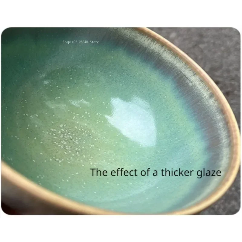 500g Ceramic Medium Temperature Glaze Crystalline Wire Drawing Kiln Change Bluish Green Art Glaze Handmade DIY Pottery Material