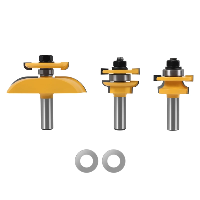 

Набор фрез, комплект из 3 направляющих и лезвий 1/2 дюйма, для работ по дереву