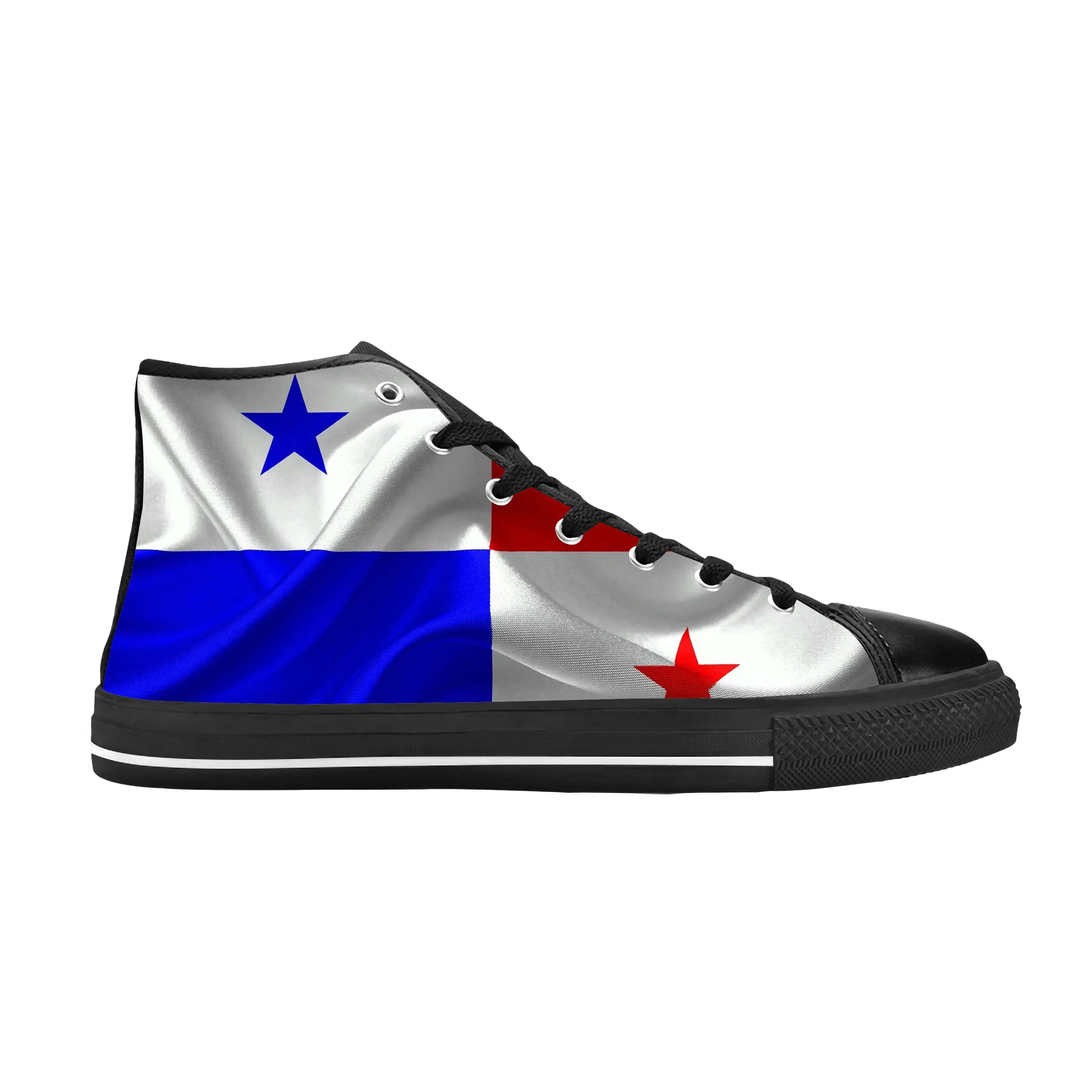 

Panama Panamanian Flag Patriotic Pride Cool Funny Casual Cloth Shoes High Top Comfortable Breathable 3D Print Men Women Sneakers