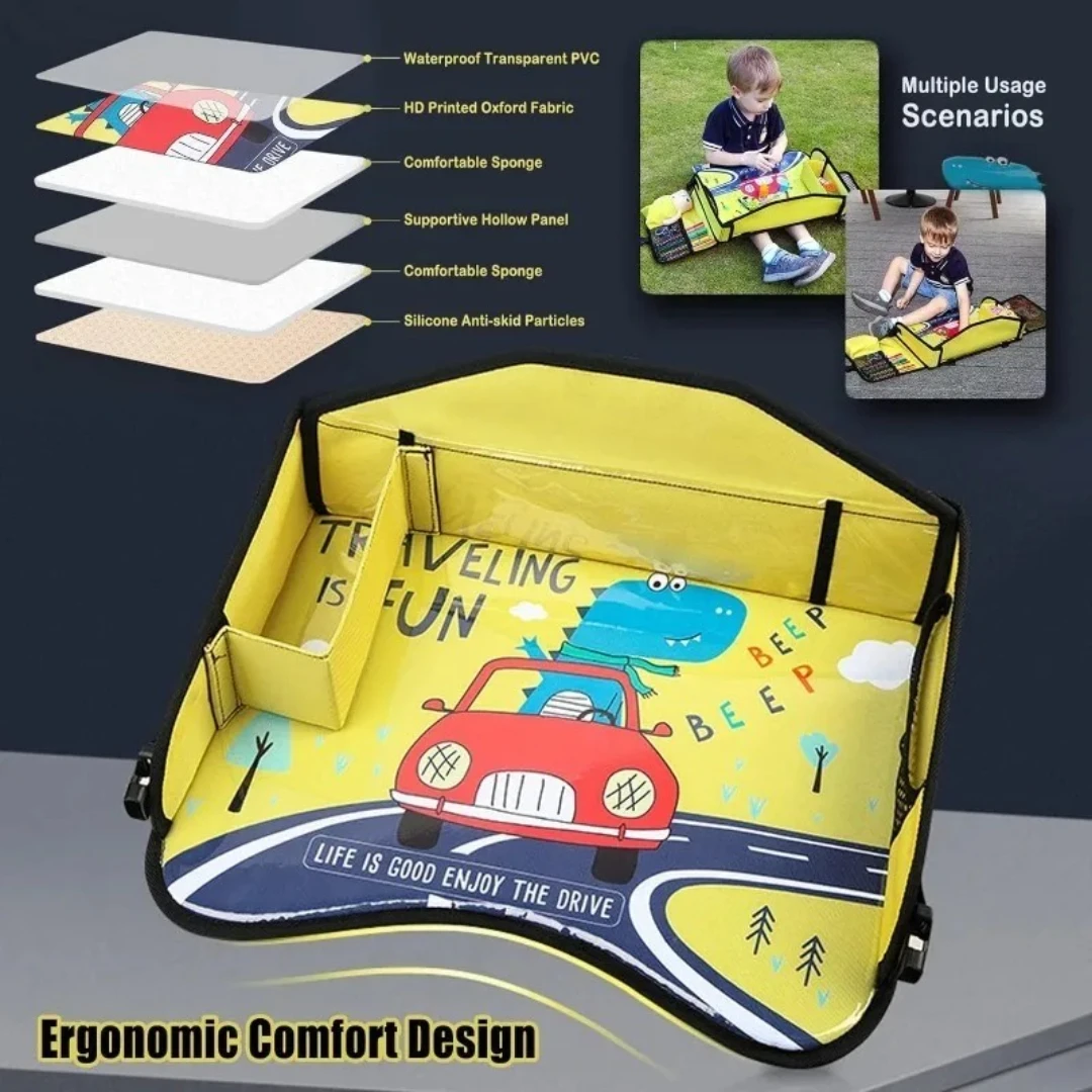 children's car seat tray 1 piece baby portable outdoor travel storage entertainment table multi-function multi-scene use children car seat tray