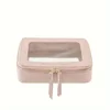 1pc Transparent Cosmetic Bag Waterproof Toiletry Bag Zipper Organizer For Cosmetics And Travel Essentials 6