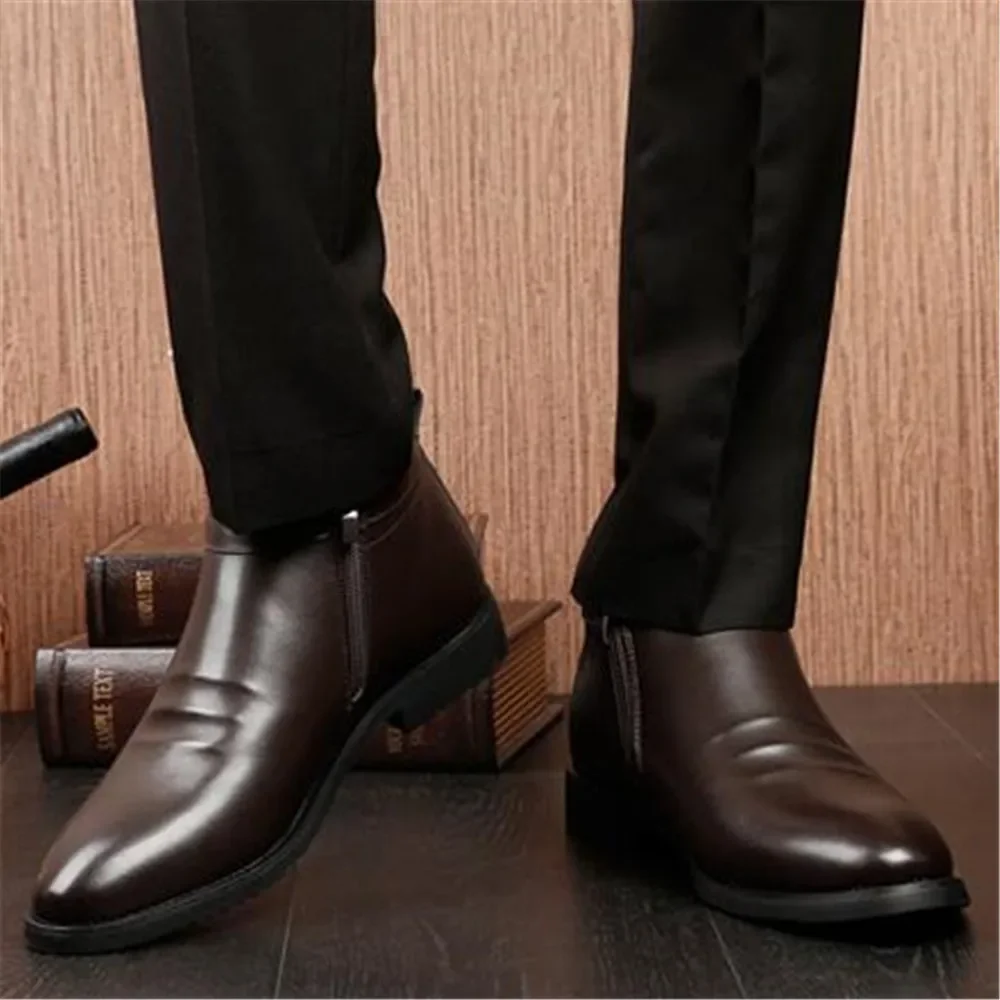 

Ботинки Челси мужские из натуральной кожи, теплые хлопковые ботинки для холодной зимы, ботильоны из воловьей кожи, европейские размеры 38-44