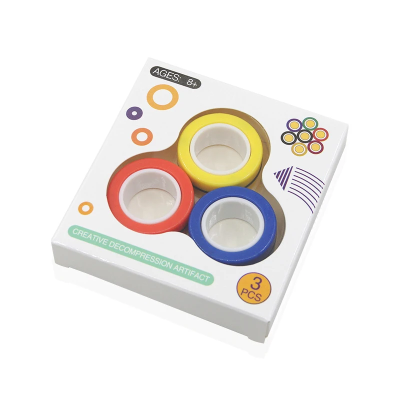 Fingertip Magnetic Rings Anti Stress Fidget Toys For Anxiety Autismus Spielzeug Brinquedos Para Al&iacute;vio Do Estresse