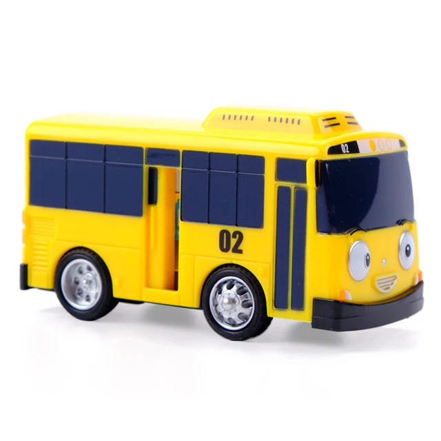 Tayo The Little Bus 1004/ 2004 Playset 4pc/Set Launch Pad Set Cartoon Car Toy Tayo Pull-Back Car Large Size With Openable Doors 5