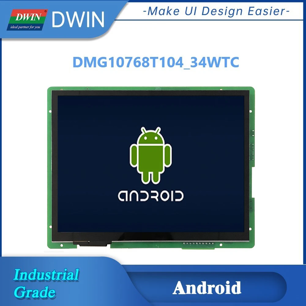 

DWIN 10.4 Inch 1024*768 Android Display IPS-TFT-LCD Industrial Capacitive Touch Compatible with 4G WIFI USB LAN HDMI RS232/RS485