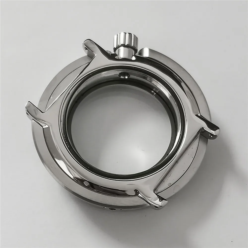 

for NH35/NH36 Movement 45MM Canned Watch Case Mineral Glass Stainless Steel Case Black Inner Shadow