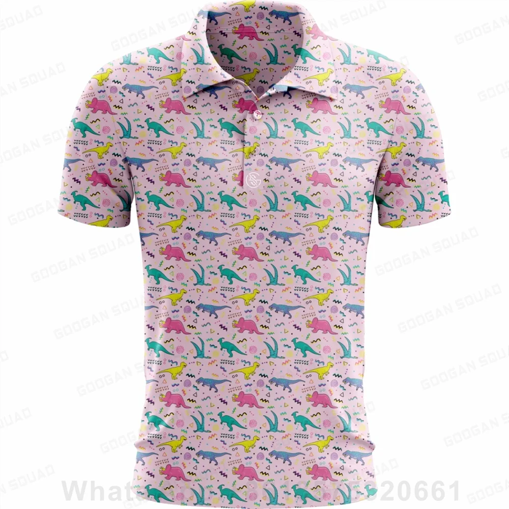 Summer Fashion Golf Polo Tee Shirts Teen Kids Polo Shirt Short Sleeve Quick Dry Team T-shirt Boys Fishing Golf T-shirt Clothing