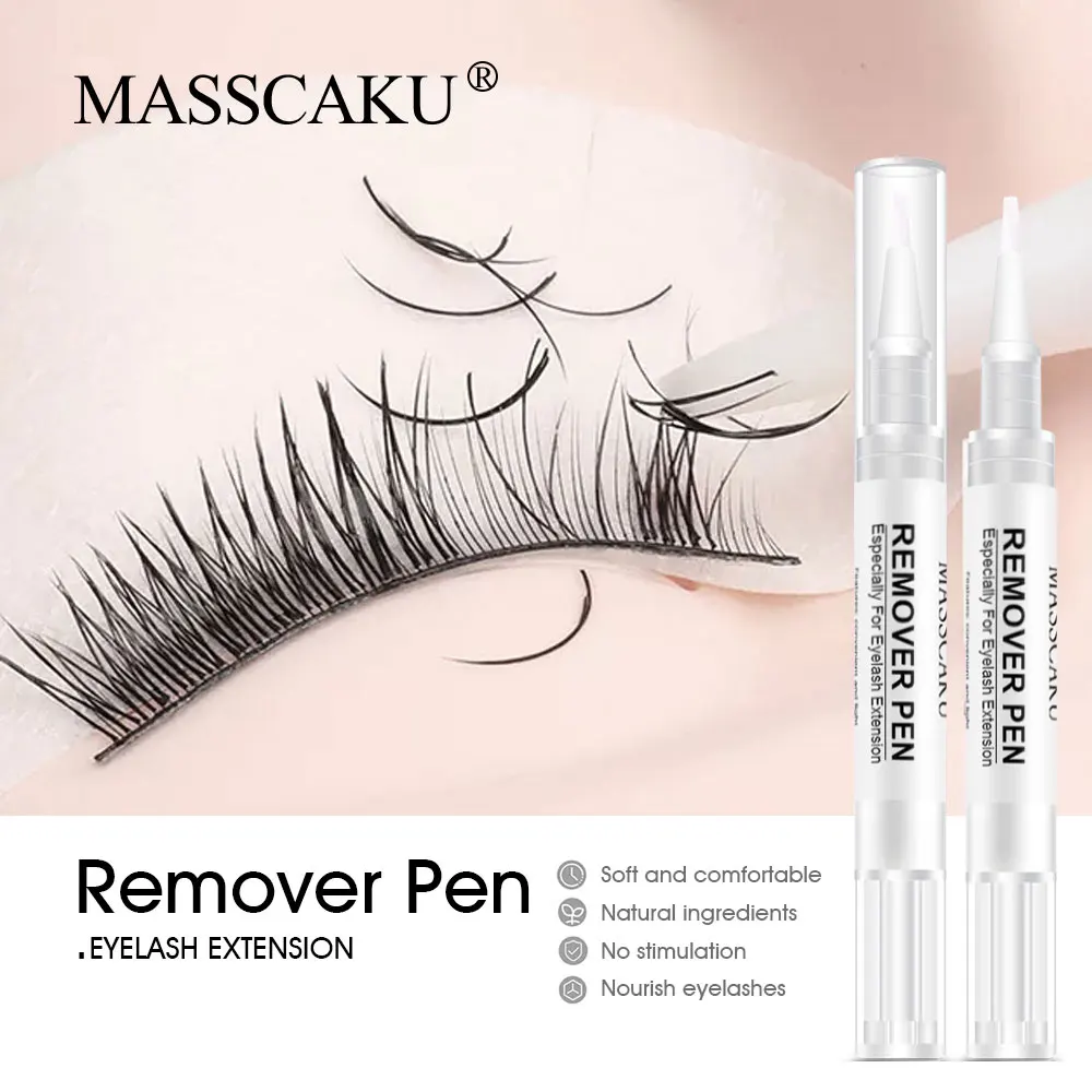 

MASSCAKU Gel Glue Cleaning Non-irritating Quickly Fast Adhesive Transparent Lashes Makeup Eyelash Extension Remover Pen