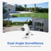IMILAB New Outdoor Surveillance 3K+3K Dual Lens Camera 360° PTZ/Colour Night Vision/7/24 Work/MiHome App - EC6 Dual Upgraded 2