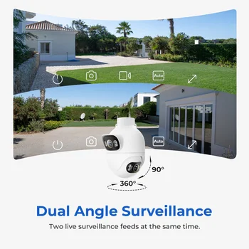 IMILAB Outdoor Surveillance Camera Dual Lens 360° PTZ Camera Colour Night Vision WiFi/LAN 7/24 Work EC6 Dual With MiHome App 2