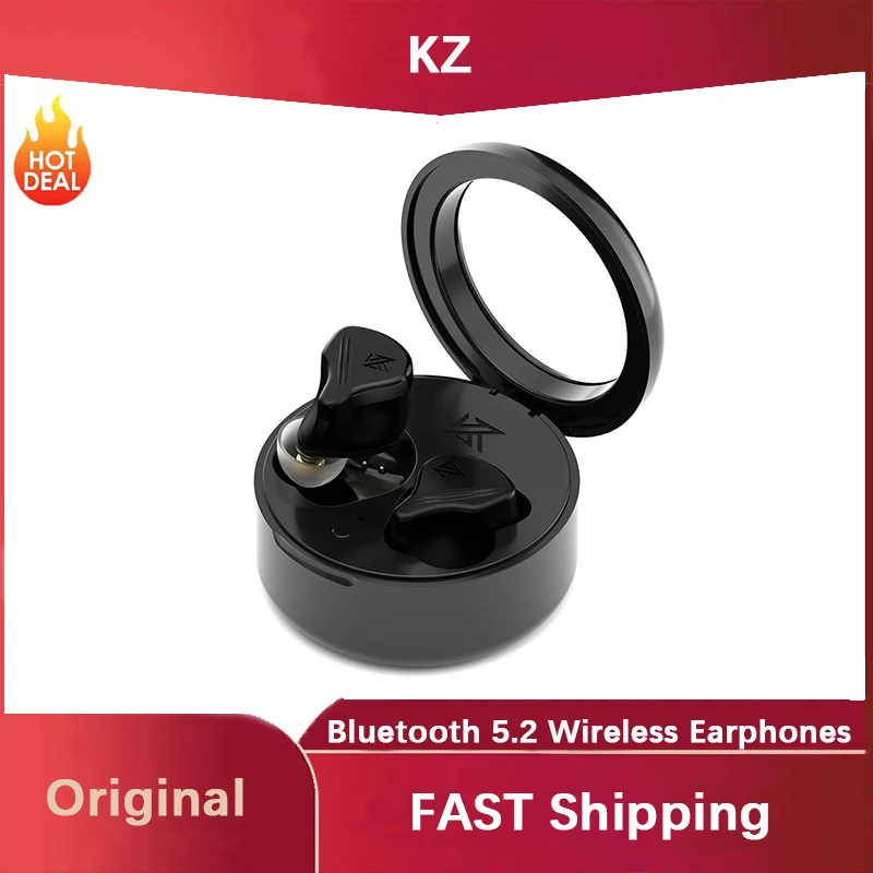 

KZ VXS TWS Earphones Bluetooth-compatible 5.2 Wireless Hybrid HiFi Game Earbuds Touch Control Noise Cancelling Sport Headset