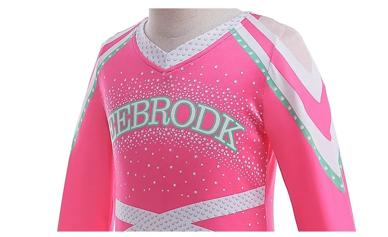 3-10 year old football competition cheerleading uniform solid color girls dress long sleeved backless girls casual dress