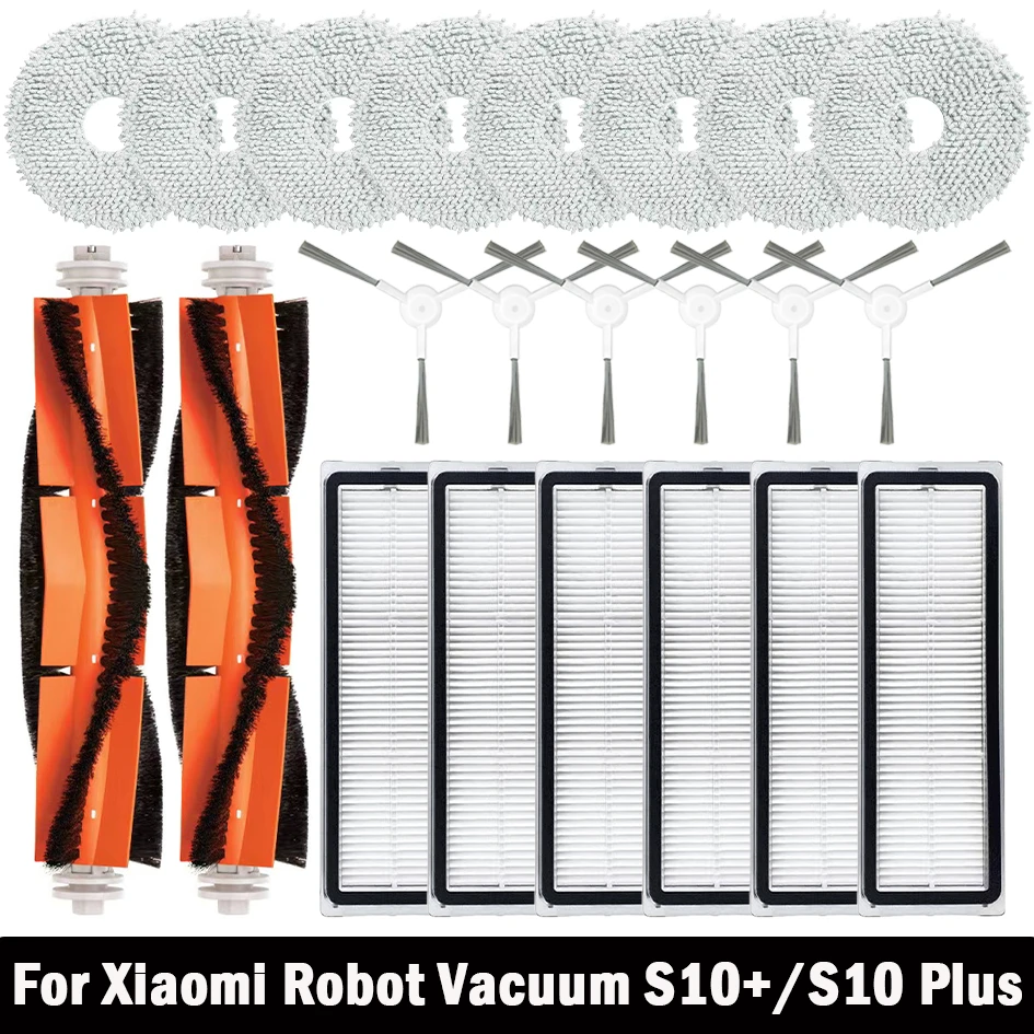 aliexpress.com - For Xiaomi Robot Vacuum S10+ / S10 Plus Accessories Main Side Brush Hepa Filter Mop Rag Cloth Spare Parts
