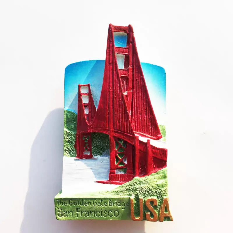 North America USA Hollywood San Francisco 3D Fridge Magnets Tourism Souvenir Refrigerator Magnetic Sticker Collection Gift