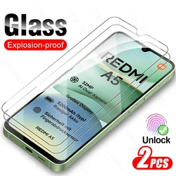 Premium Clear Tempered Glass Screen Protector Set with Protective Case - RedmiA5 4G Global (Transparent - 2Pcs)
