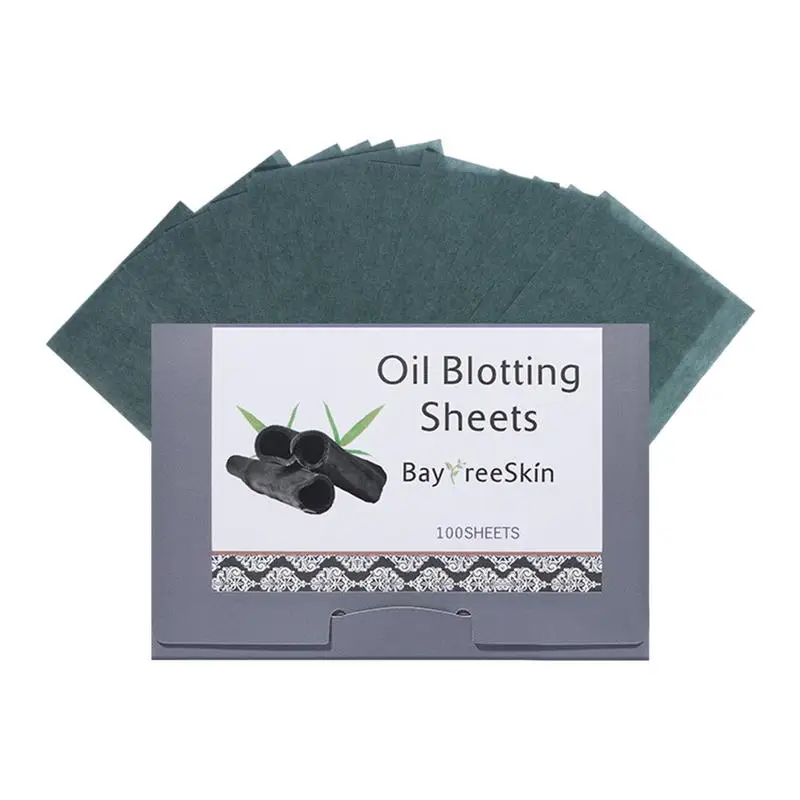 Oil Blotting Sheets Bamboo Charcoal Blotting Paper 100 Oil Control Film Papers For Face Oily Skin Care Supplies Easy To Grab One