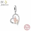 FC Jewelry Fit Original Pan Charms Bracelet 925 Sterling Silver Heart Zircon My Dad My Hero Bead For Making Women Berloque 2025 4