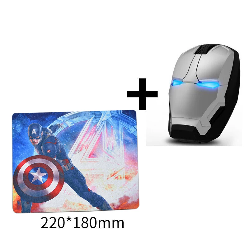 SENLIFANG Wireless mouse for Iron man appearance Creative power saving Notebook PC games mice The coolest Art with mouse pad laptop mouse Mice