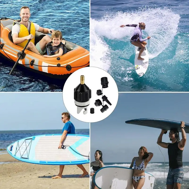 Inflatable Pump Adaptor Conventional Air Pump Adapter Conventional Strong Sealing Boat Adapter Leak Proof Nozzles For