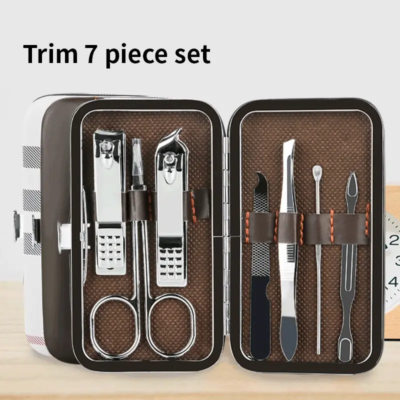 7-Piece Nail Scissors Set Stainless Steel Nail Clippers Clippers Pedicure Beauty Manicure Tools Household Pedicure Knife