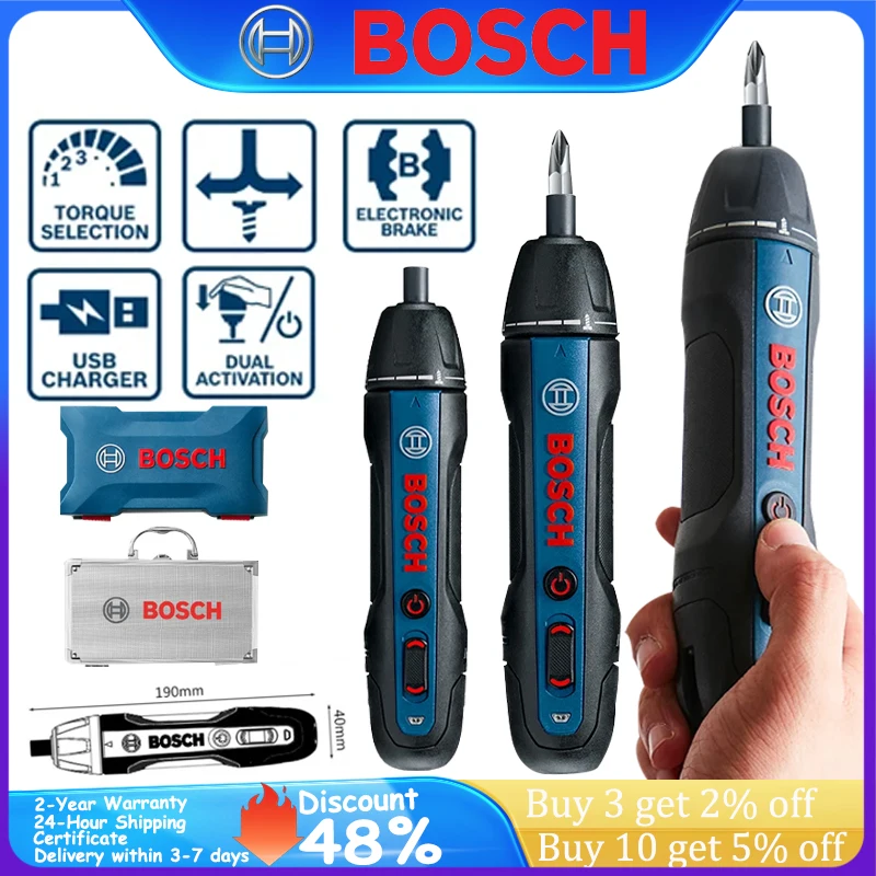 

Electric Screwdriver BOSCH GO 2 Cordless Mini Hand Drill 3.6V Li-ion Power Screw Drill Machine Professional Woodwork Screwdriver