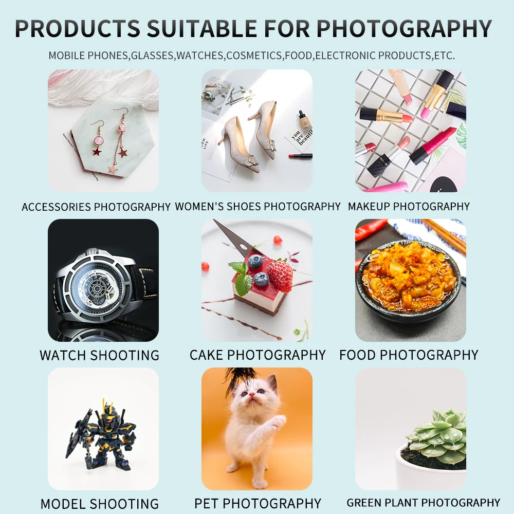 SH 80cm/65cm Lightbox Kits Photo Studio Mini Table Shooting Tent With 5 Colors PVC Background Foldable Dimmable Photography Box