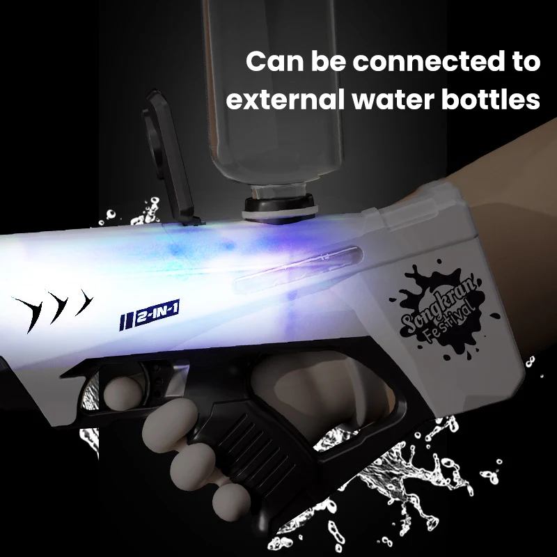 Fully Automatic Continuous Firing Water Gun Summer Electric Toy Gun Laser Cool Large Capacity Water Shooting Water Gun Toy 3