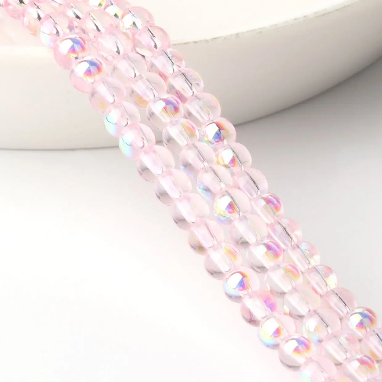  Jewelry Making Kit For Girls 4-6 Mermaid Beads 8mm Cute  Glass Beads For Kids DIY Bracelet