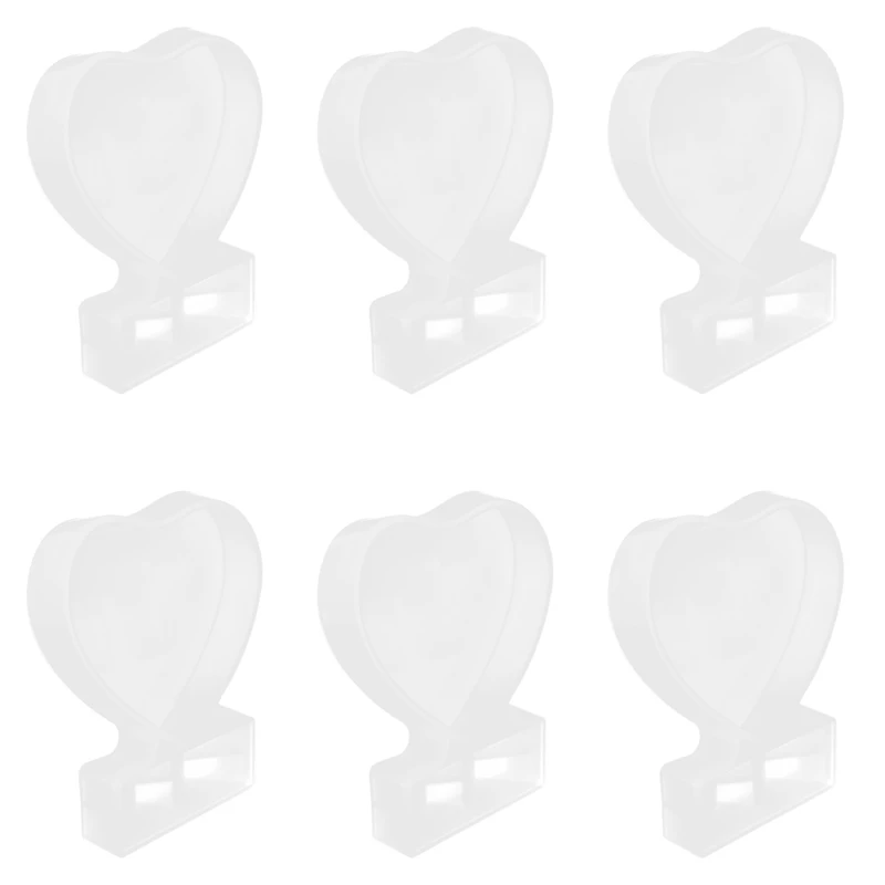 6X Resin Mold For Photo Frame,Heart Shape Silicone Epoxy Molds For Casting And Home Decoration,DIY Crafts