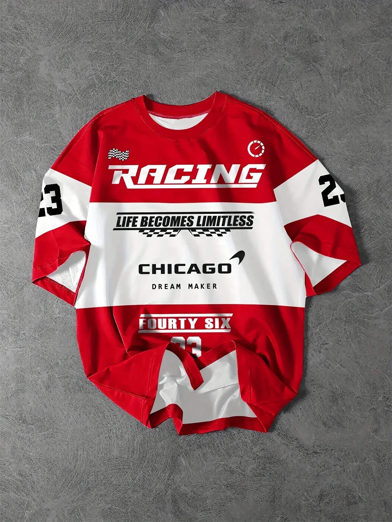 Camisetas deportivas al aire libre del equipo de carreras de motor para hombres y mujeres, camisetas de entrenamiento transpirables y cómodas que absorben el sudor con impresión 3D