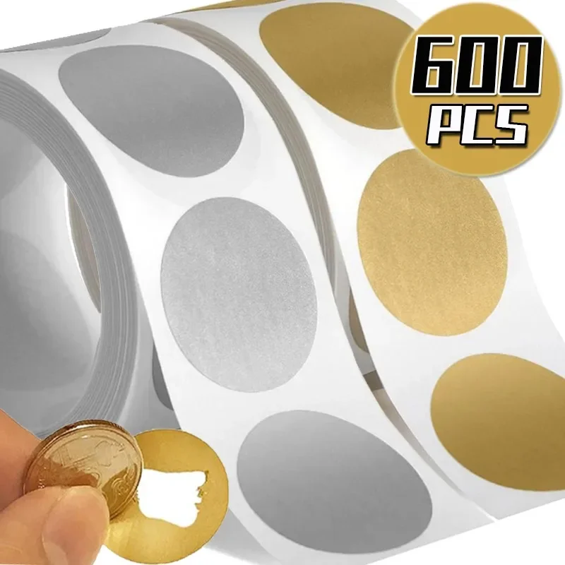 Round Scratch-Off Stickers for DIY Projects and Party Decor