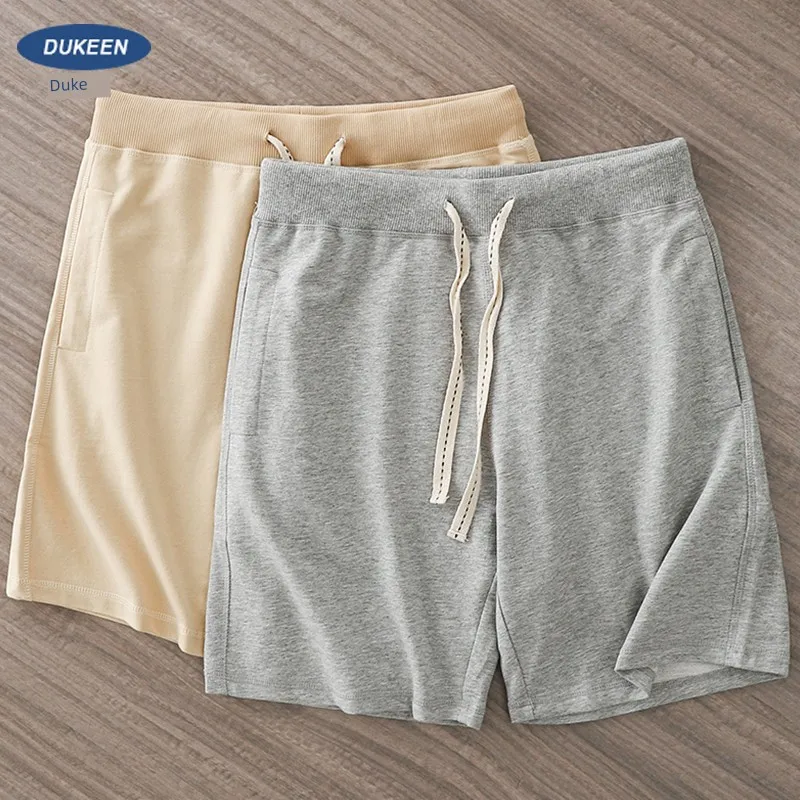 

American MiniMalist ShortS, Men's Solid Color Woven Drawstring SportS Pants, Loose And Casual Summer Wide Leg Quarterback Pants