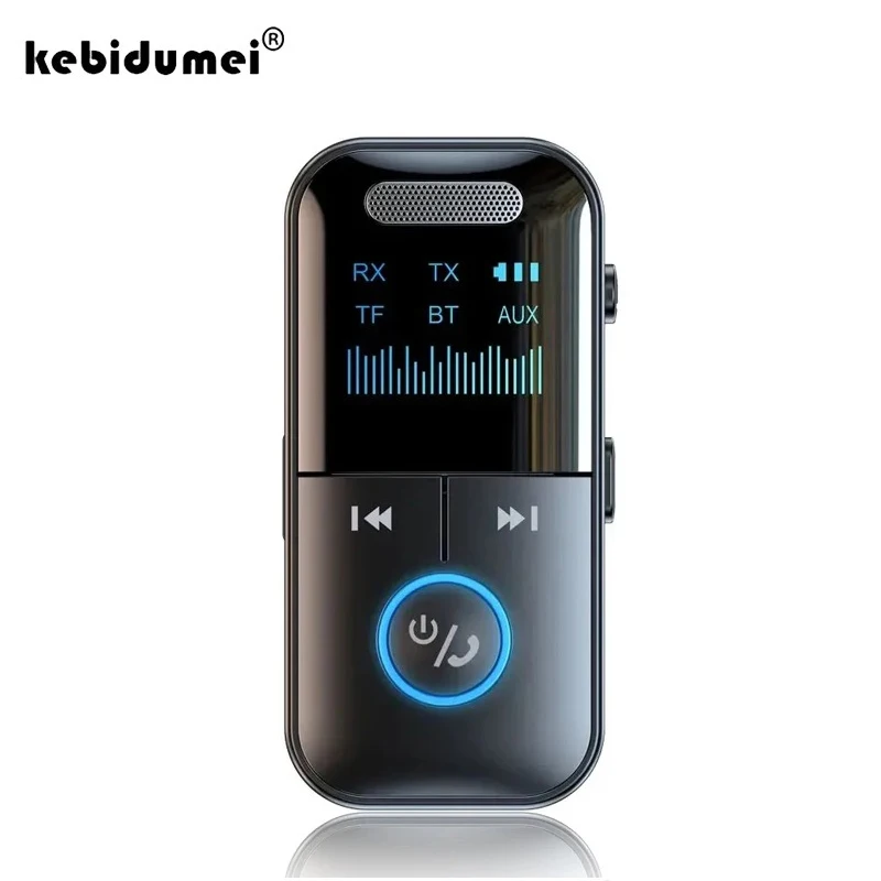 Bluetooth5.4 2 in 1 LED Adapter Transmitter Receiver For Car Music Headphone Speaker Aux 3.5mm Audio Wireless Adapter For TV PC