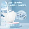 50PCS 3D face masks, white, black, three-layer thin design, ice sensitive, breathable, cold feeling, individually packaged 2