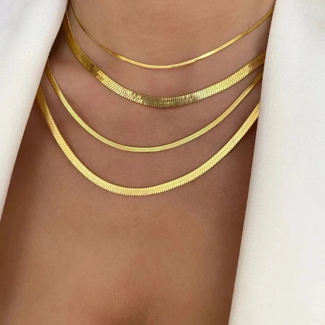 Flat Chains – Gold Zone Jewelry