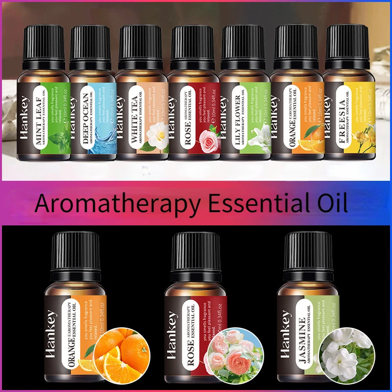 8pcs Aromatherapy Essential Oil Set Indoor Persistent Fragrance Retention Air Fresh Water Soluble Plant Massage Essential Oil