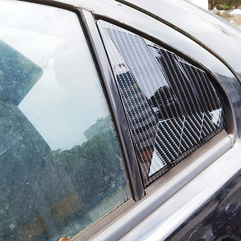 For Mitsubishi Lancer EX X EVO 2008-Rear Window Side Vent Shutter Louver Cover Trim Car Accessories Auto Parts Carbon Fiber car side window louver