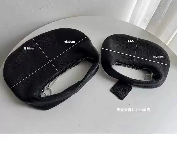 2025 New Women's pu Leather Elegant Moon Design Underarm Lady Luxury Shoulder Bag Semi-circular Wrist Handbag Summer