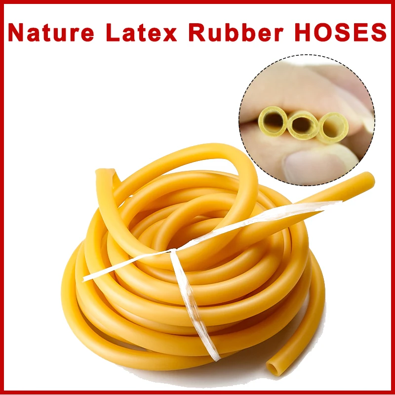 Rubber Hose Nature Latex 2 3 4 5 6 7 9 10 12 14 17 mm ID x OD High Resilient Elastic Surgical Medical Slingshot Catapult