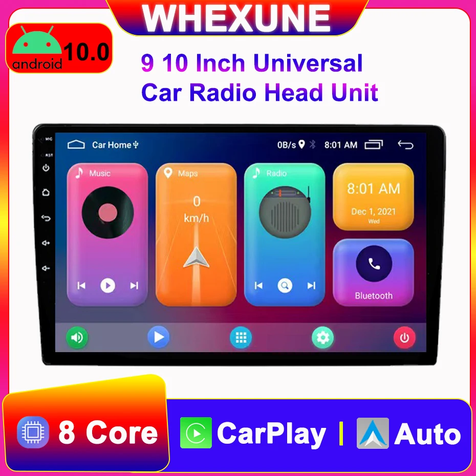 

9/10 Inch 4G Car Radio Android 10.0 Multimedia Player Wifi Mirrorlink Carplay Stereo For Nissan Lada VW Kia Toyota Volkswagen