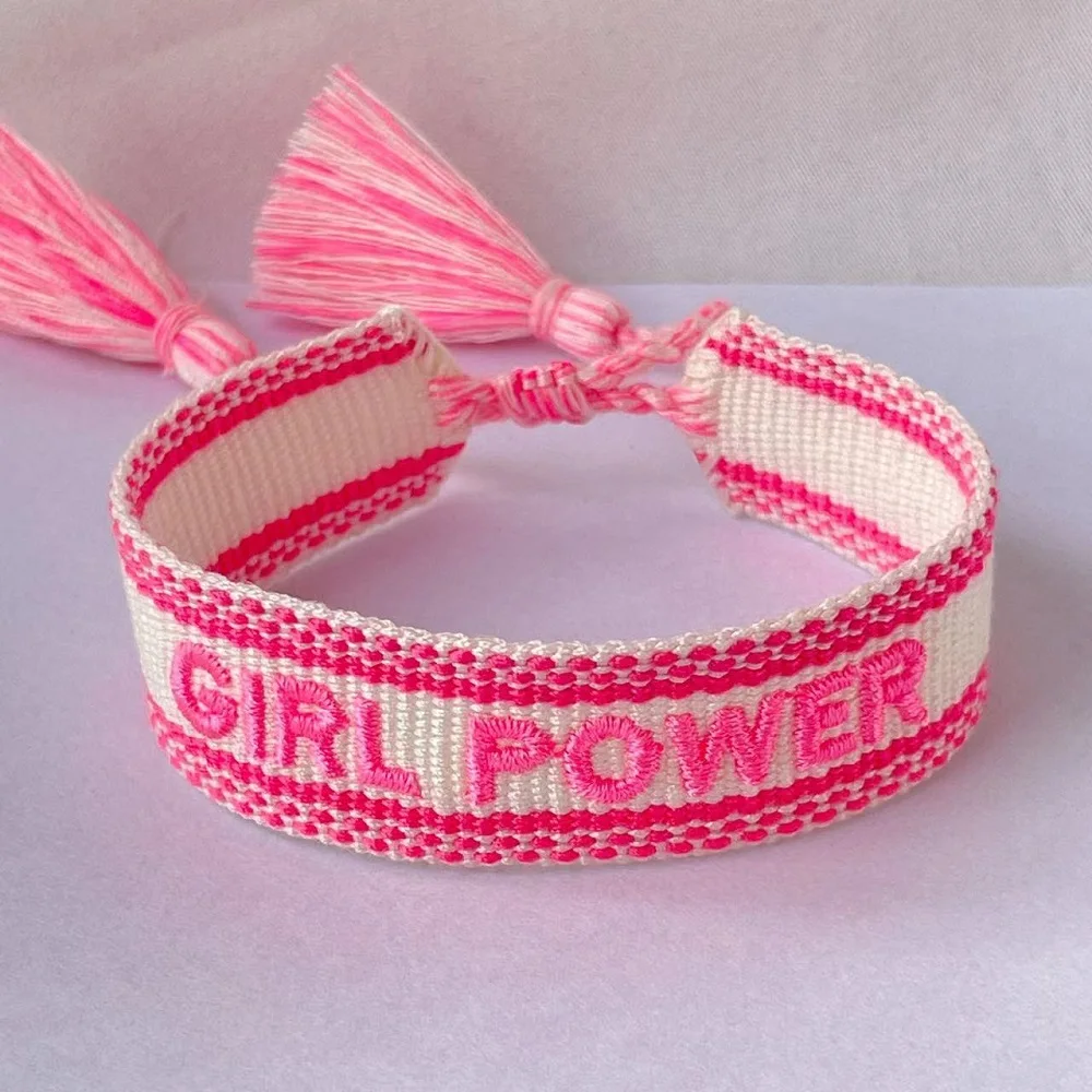 Woven Bracelets GRL PWR Gift for Girls and Women of all ages