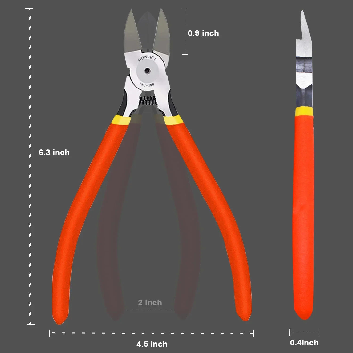 Cutting Pliers Wire Cutter, 6 Inch Precision Side Cutter Heavy Duty Flush Cutter, Cutters for Cables, Wires, Zip Ties and More