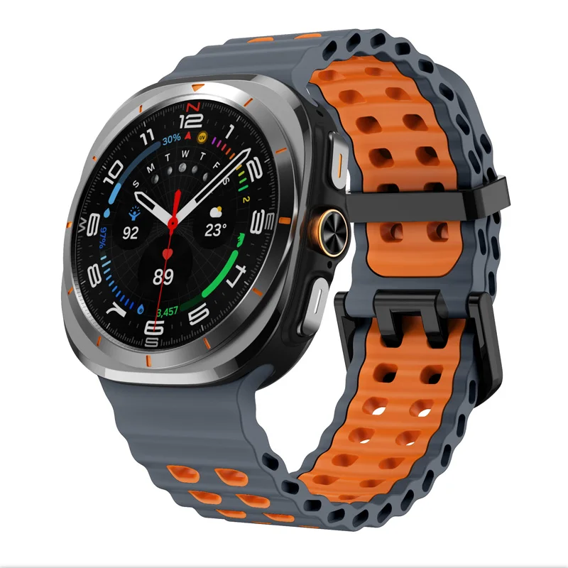 Silicone Sports Band for 47mm Smartwatch - No Gap Design, Unisex Strap