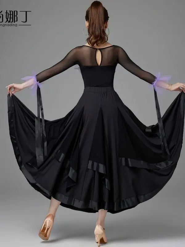 New National Standard Dance Dress Modern Waltz Dance Performance Costume Social Big Swing Skirt