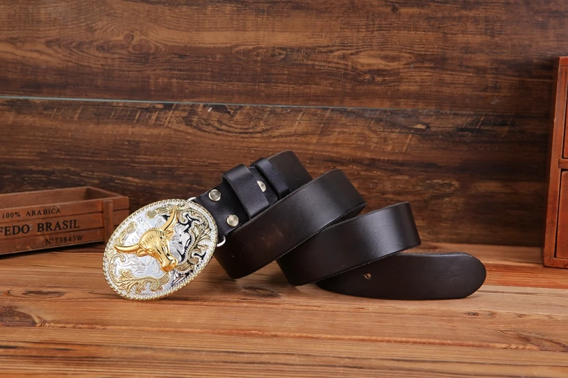gold eagle big buckle full grain real leather 100% genuine leather hawk mens belts luxury high quality camel brown cowboys women