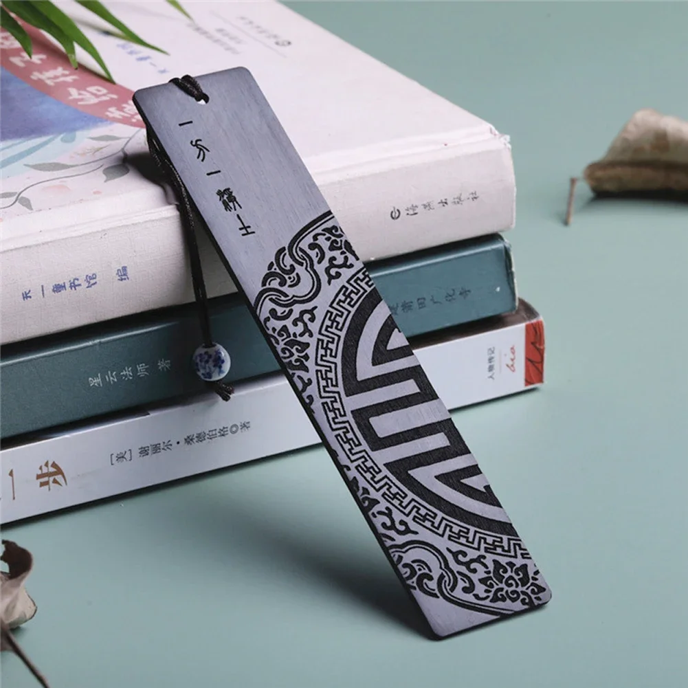 Chinese Style Wooden Bookmark Retro Carving Mahogany-wooden bookmark bookmarks stationery supplies