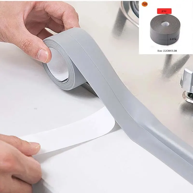 Kitchen Anti-mold Waterproof Tape 1 Roll Moisture-proof Kitchen Bathroom Sink Gap Seam Toilet Sticker mouldproof tape self adhesive tape