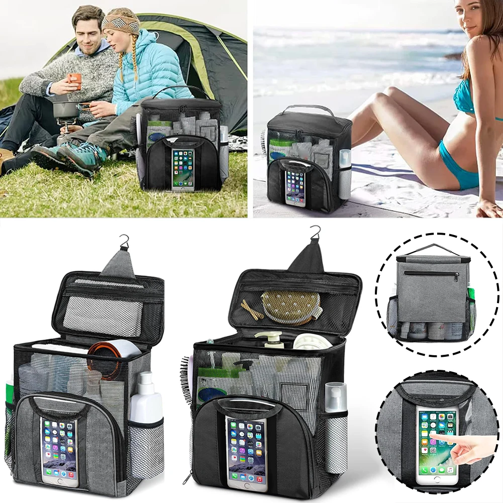 Portable Travel Shower Storage Bag Quick-Drying Waterproof Shower Caddy Storage Bag For Bath Camping