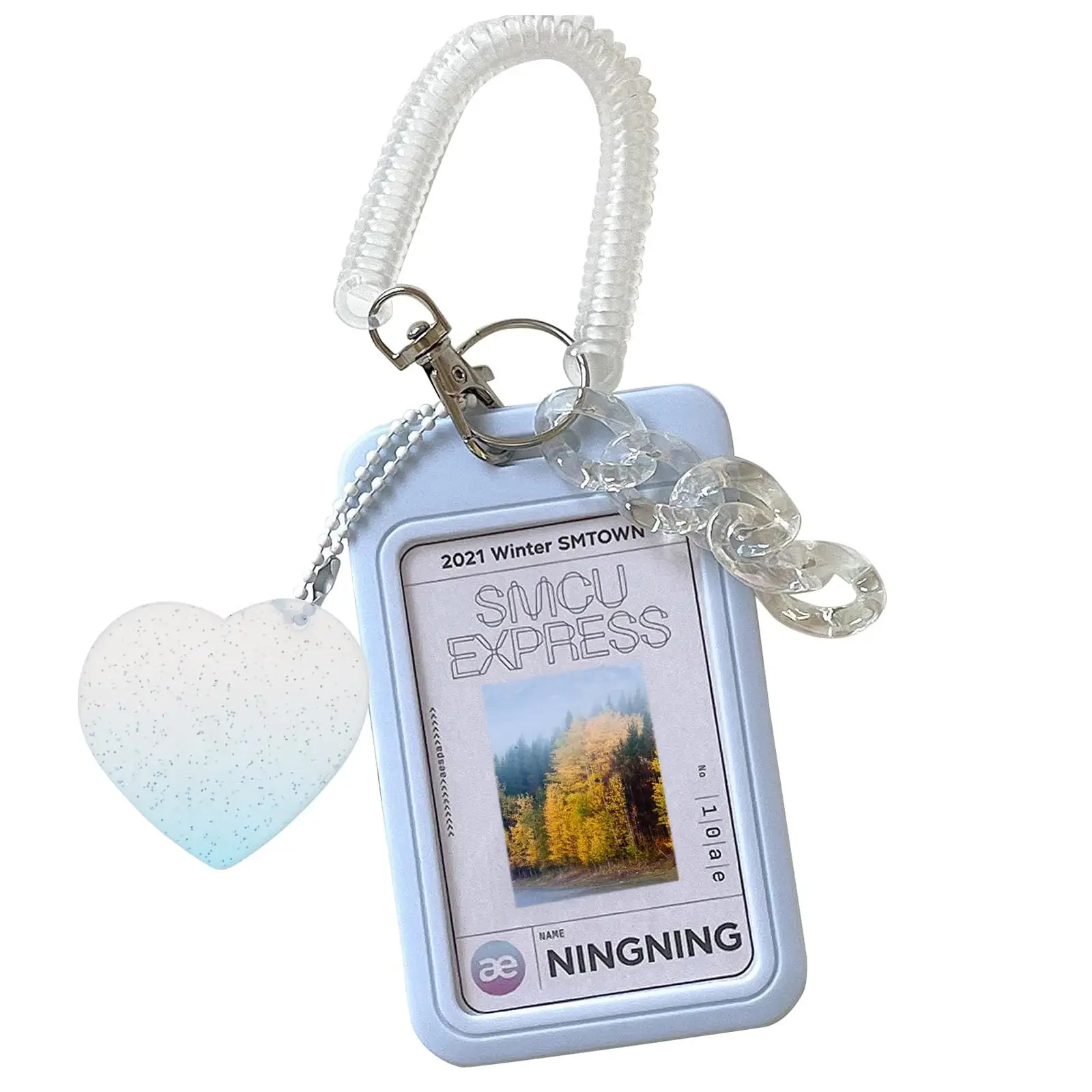 Card Holder Kawaii Baby Blue Milk Photo Credit Card ID Bank Photo Idol Postcard Holder Bus Protective card holder