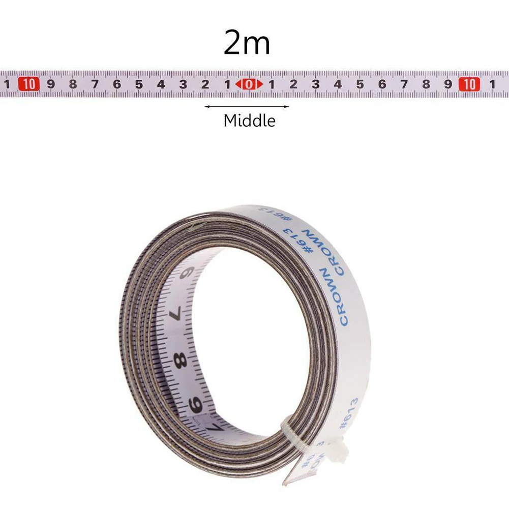 1pcs 1/2/3/5M Self Adhesive Metric Miter Track Tape Measure Scale Ruler Left To Right To Left Middle Both Sides Tools